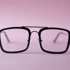 Classic Black Double-Bridge Rectangle