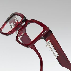 Burgundy Statement Square Frame